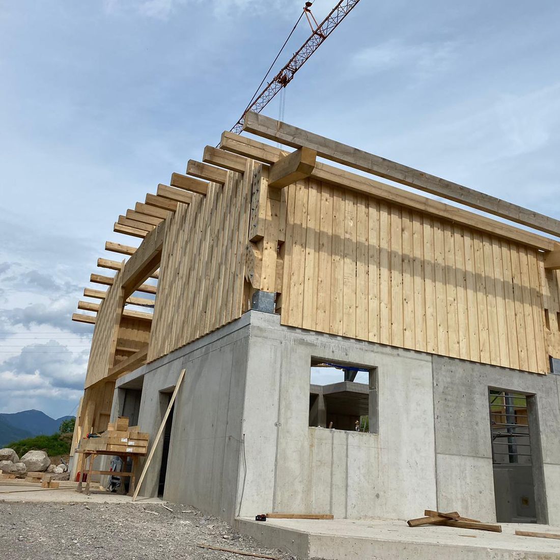 Wirtschaftsgebäude aus Holz
